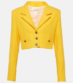 Alessandra Rich Cropped Boucl Tweed Jacket at Mytheresa