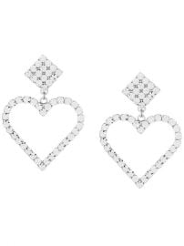 Alessandra Rich Crystal Heart Earrings - Farfetch at Farfetch