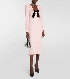 Alessandra Rich Embellished Silk blend Midi Dress at Mytheresa