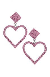 Alessandra Rich Heart Earrings in Pink   FWRD at Forward