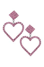 Alessandra Rich Heart Earrings in Pink  FWRD at Forward