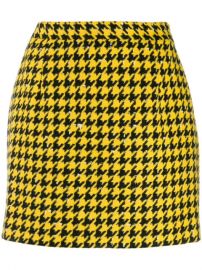 Alessandra Rich Houndstooth Print Skirt - Farfetch at Farfetch