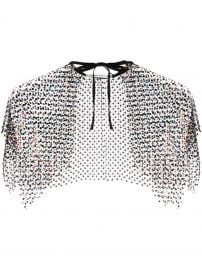 Alessandra Rich Rhinestone-embellished Cape Bolero at Farfetch