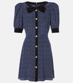 Alessandra Rich Silk polka dot mini dress at Mytheresa
