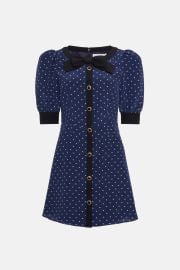 Alessandra Rich Silk polka dot mini dress at Mytheresa