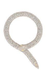 Alessandra Rich Snake Necklace in Crystal  FWRD at Forward