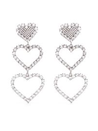 Alessandra Rich crystal-embellished Heart Earrings - at Farfetch