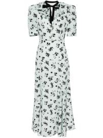 Alessandra Rich floral-print Silk Midi Dress - at Farfetch