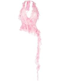 Alessandra Rich tie-dye Silk Top - at Farfetch