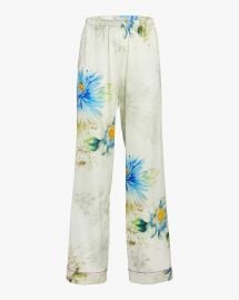 Alessia Floral Silk Satin Pants by Adriana Iglesias at Moda Operandi