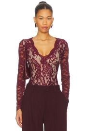 Alessia Lace Bodysuit at Revolve