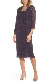 Alex Evenings Lace Cocktail Dress with Jacket at Nordstrom