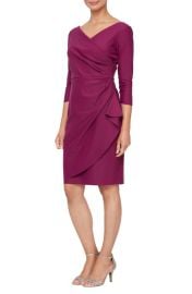 Alex Evenings Surplice Ruffle Sheath Dress at Nordstrom