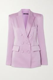 Alex Perry Arlington Double breasted Satin crepe Blazer at Net a Porter