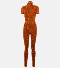 Alex Perry Benton Burnout Turtleneck Catsuit at Mytheresa