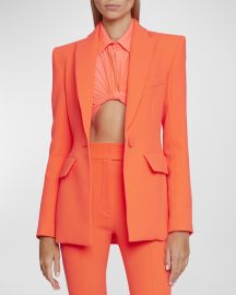 Alex Perry Carter Single-Breasted Blazer Jacket at Neiman Marcus