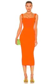 Alex Perry Claron Sweetheart Cup Dress in Fluro Orange FWRD at Forward