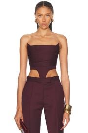 Alex Perry Corset Top in Wine FWRD at FWRD