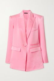 Alex Perry Hartford Satin Crepe Blazer at Net a Porter