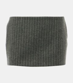Alex Perry Pinstripe Low rise Miniskirt at Mytheresa