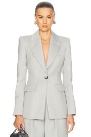 Alex Perry Single Breasted Fitted Blazer in Dove Grey FWRD at FWRD