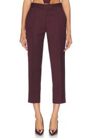 Alex Perry Straight Crop Trouser in Wine FWRD at FWRD