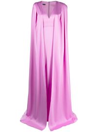 Alex Perry V-neck Cape Gown - at Farfetch