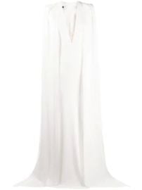 Alex Perry plunge style layered cape dress plunge style layered cape dress at Farfetch