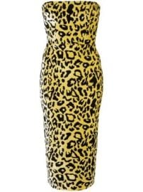 WornOnTV: Alexis’ yellow leopard strapless dress on Dynasty | Elaine ...