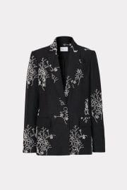 Alexa Beaded Embroidery Blazer in Black MILLY at Milly