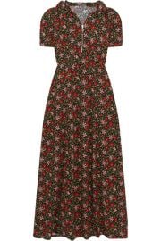 Alexa Chung Hooded floral-print crepe maxi dress at Net A Porter