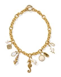 Alexa Gold Statement Charm Necklace Kendra Scott at Kendra Scott