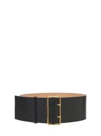 Alexander McQueen - 85mm high waist leather belt - Black at Luisaviaroma