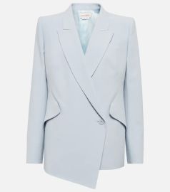 Alexander McQueen - Asymmetric crpe blazer at Mytheresa