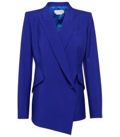 Alexander McQueen - Asymmetric wool blazer at Mytheresa