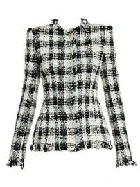 Alexander McQueen - Collarless Tweed Jacket at Saks Fifth Avenue