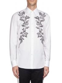 Alexander McQueen - Embroidered Leaves Button-Down Shirt at Saks Fifth Avenue