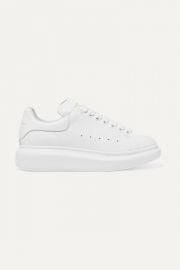 Alexander McQueen - Leather exaggerated-sole sneakers at Net A Porter