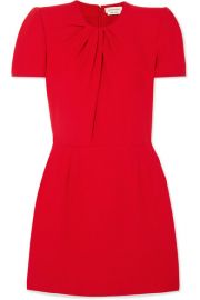 Alexander McQueen - Ruched crepe mini dress at Net A Porter