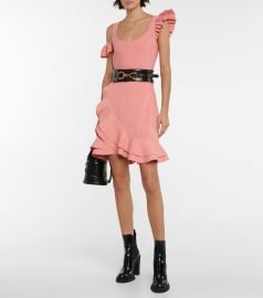 Alexander McQueen - Ruffle-trimmed minidress at Mytheresa