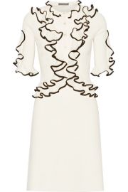 Alexander McQueen   Ruffled wool dress at Net A Porter