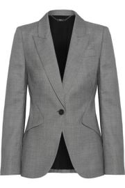 Alexander McQueen - Wool-jacquard blazer at Net A Porter