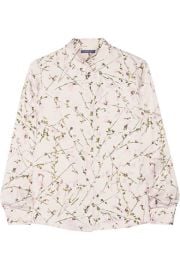 Alexander McQueen  Sweet Pea printed silk-satin shirt at Net A Porter