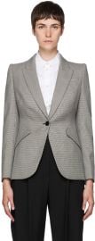 Alexander McQueen Black Wool Blazer SSENSE at Ssense