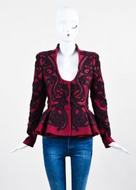 Alexander McQueen Brocade Peplum Jacket at LGS