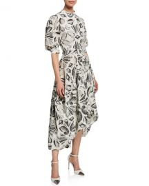 Alexander McQueen Cabinet Of Shells Short-Sleeve Dress at Neiman Marcus