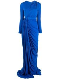 Alexander McQueen Cascading Pleats long-sleeve Gown - at Farfetch