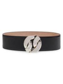 Alexander McQueen Chain Link Buckle Leather Belt at Saks Fifth Avenue