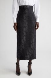 Alexander McQueen Chalk Stripe Wool Pencil Skirt at Nordstrom