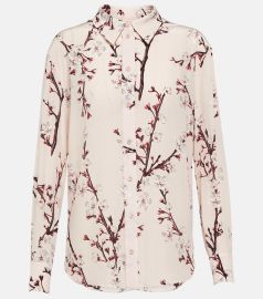 Alexander McQueen Cherry Blossom Silk Shirt at Mytheresa